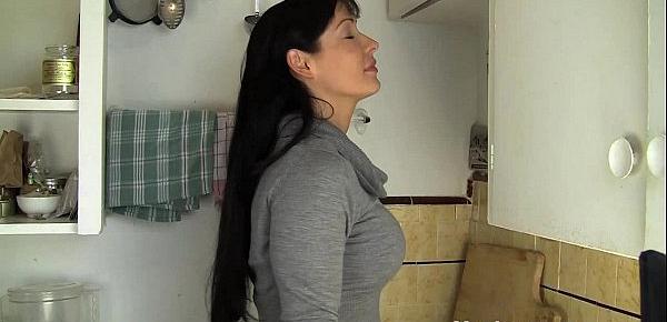  Superb MILF Angela Humping The Sink